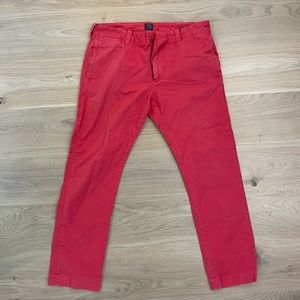 J crew mens red chinos size 34x30